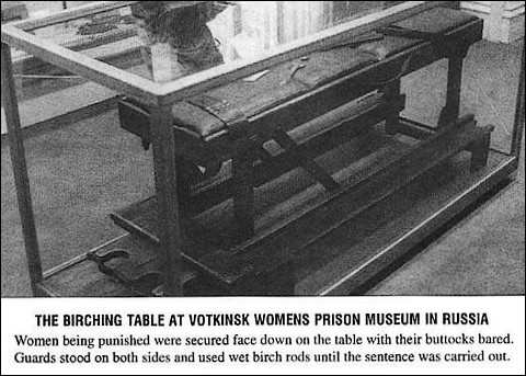 birching table in a Russian prison for women