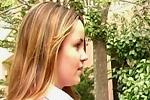 sweet cute girl gets caught in the garden and punished from www.spanked-cutie.com
